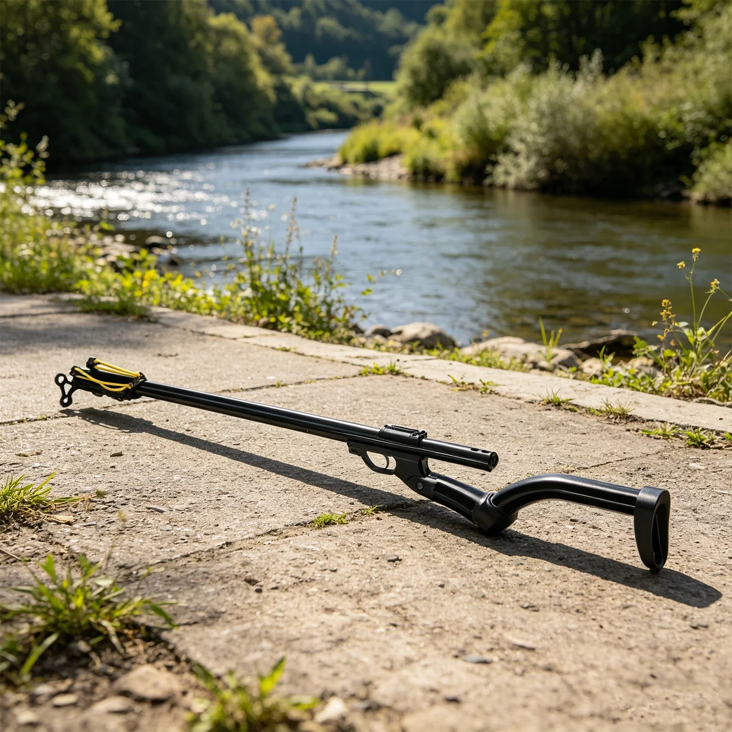 Black Long Aluminum Alloy Slingshot Extended Version High Power Outdoor Hunting Shooting Slingshot Outdoor Equipment