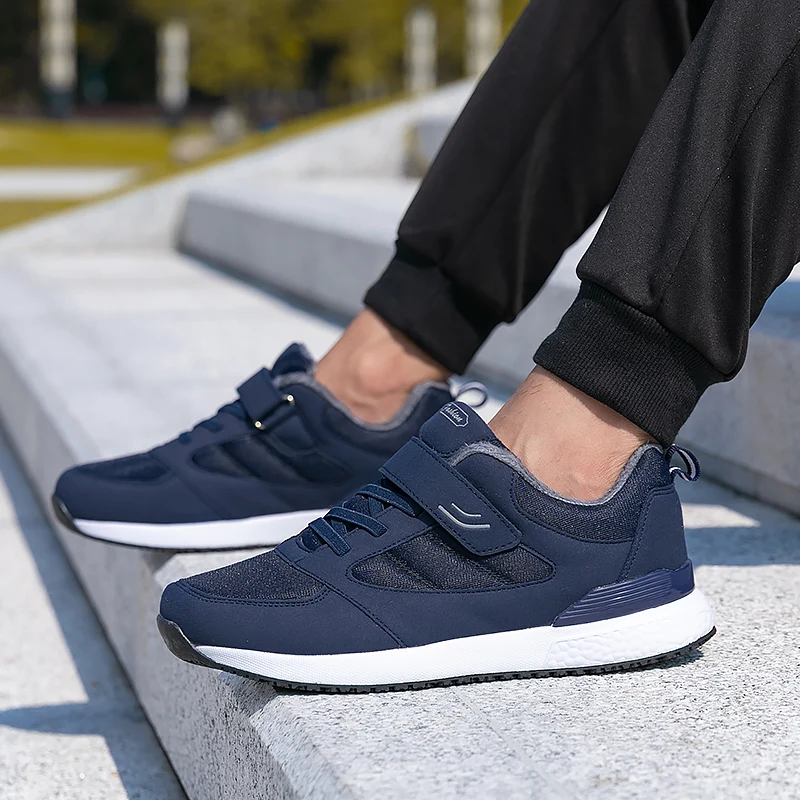 ELUVA Botas térmicas impermeables antideslizantes para clima frío para hombre, botas de nieve de invierno para hombre, zapatos cálidos antideslizantes para senderismo al aire libre y caminar