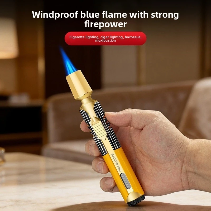 

Cigar lighter with triple blue flame, windproof, Cuban cigar lighter igniterCB-26CX