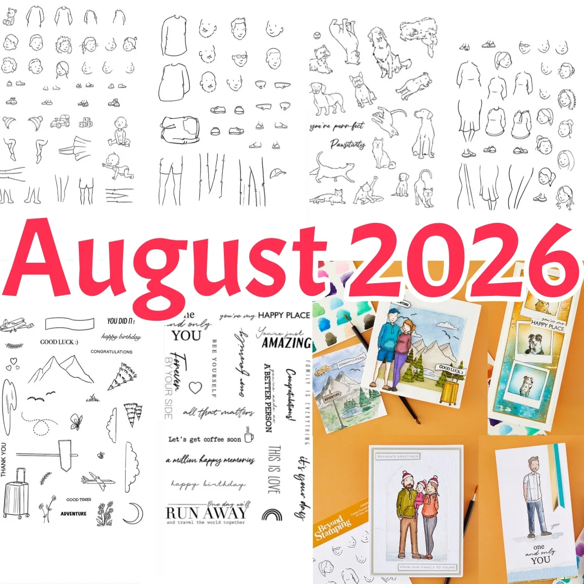 Aôut 2026 – Nouveau Kit de tampons transparents « Beyond Stamping Outside Elements » pour scrapbooking, artisanat et décoration de cartes DIY
