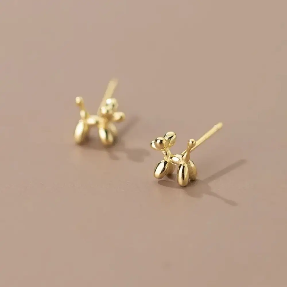 Mini Puppy Dog Balloon Earrings Light Beads Trendy Pet Dog Stud Earrings Exquisite Fashion Birthday Jewelry Gift