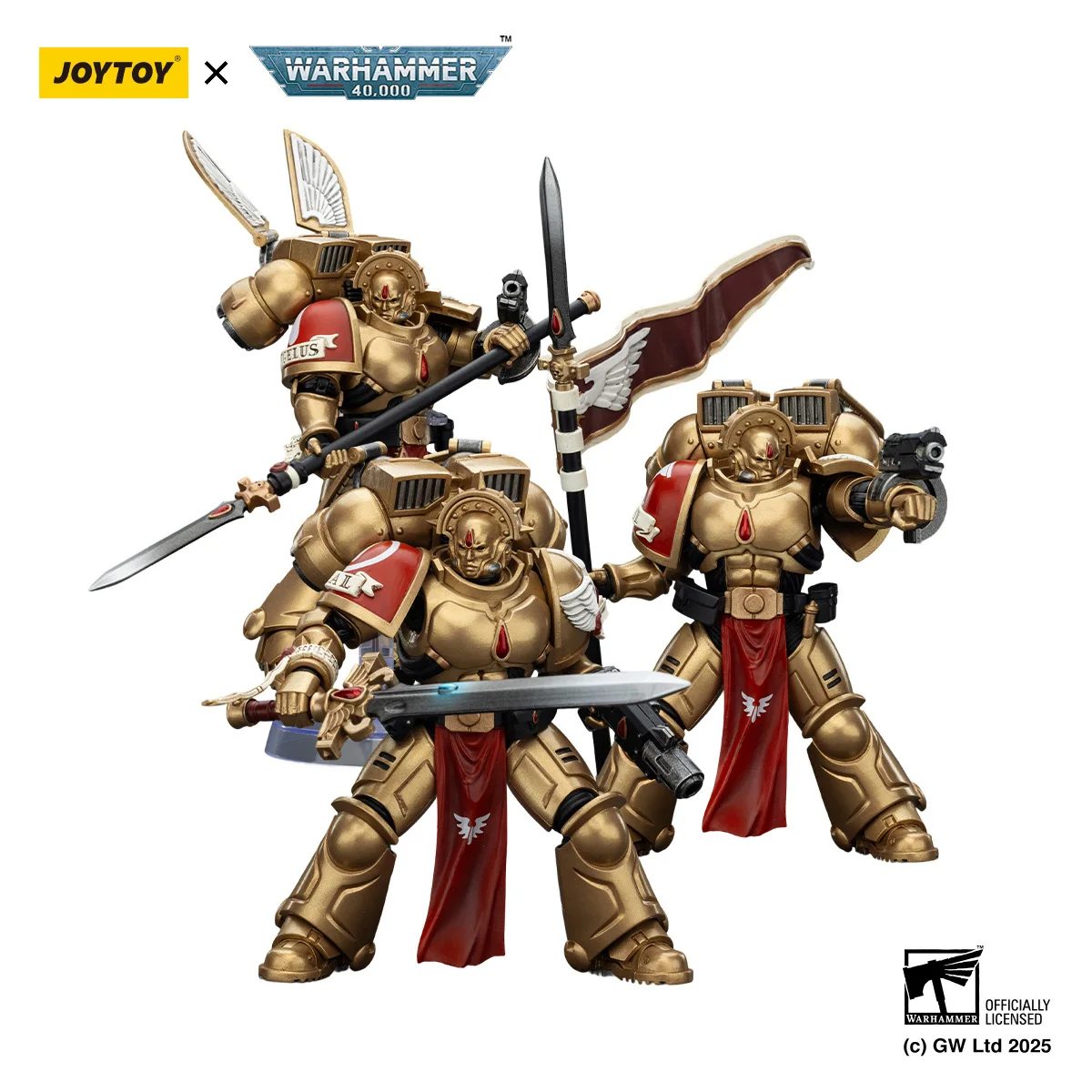 

JOYTOY Warhammer 40K Blood Angels Sanguinary Guard Action Figure 3 Items Toys Blood Angels Model Movable Dolls Fans Collection