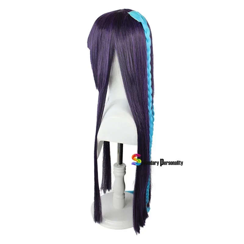 2025 12 Genshin تأثير Yunjin 75 سنتيمتر طويل مستقيم الأرجواني الداكن أنيمي شعر مستعار تأثيري مقاومة للحرارة الاصطناعية