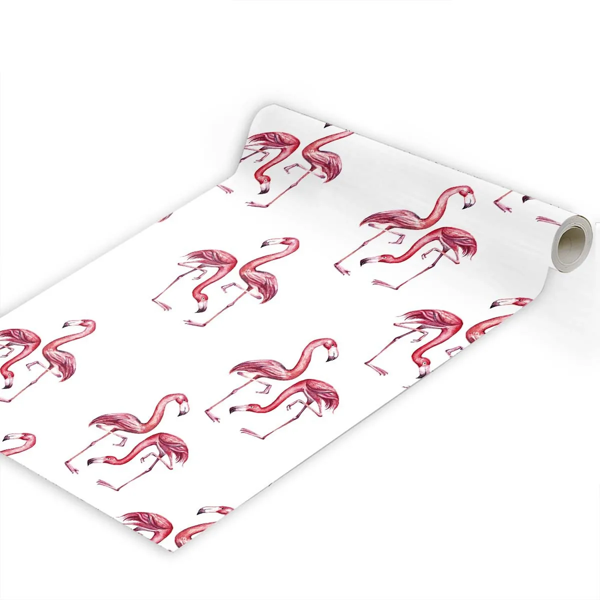 White Pink Flamingo Peel and Stick Wallpaper for Home Living Room Kitchen Wall Decor Removable Contact Paper Boho