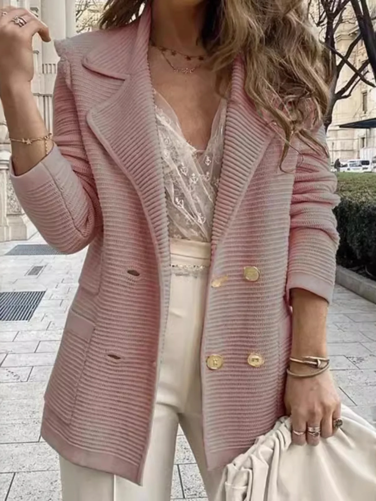 Chic Texture Lungo Sve ort Jaet Capispalla casual da donna Autunno Inverno Nuovo arrivo Tagkita Marca Pendolarismo Vento