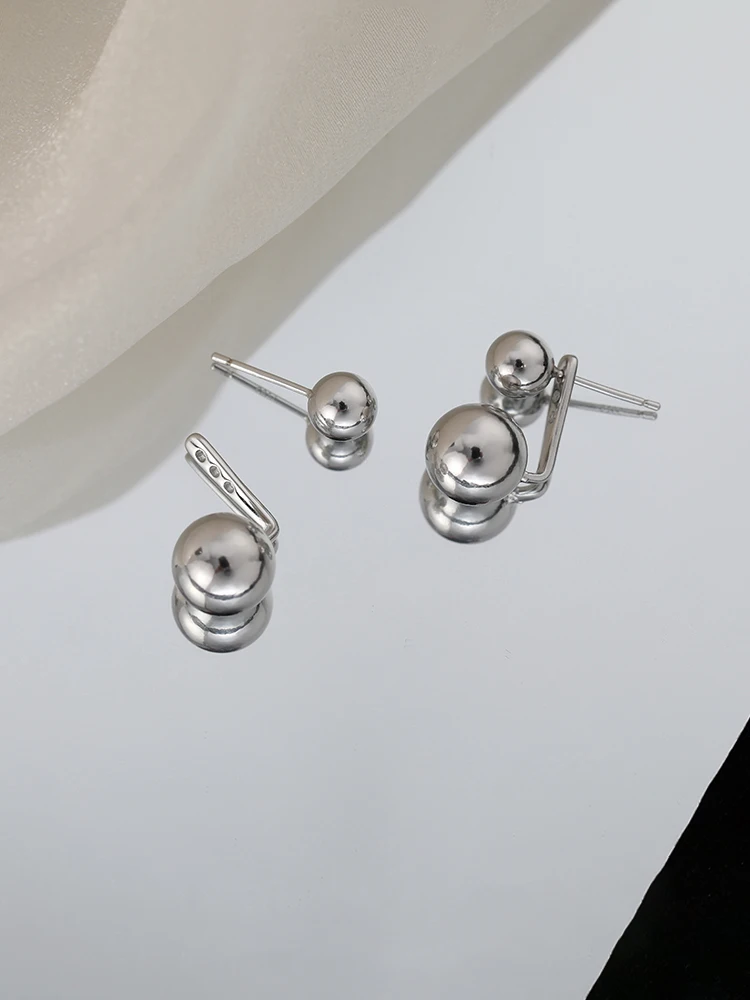 2023 New Women's Earrings Metal Ball Ear Stud Earrings for Women Bijoux Korean Boucle Girl Gifts Jewelry Wholesale