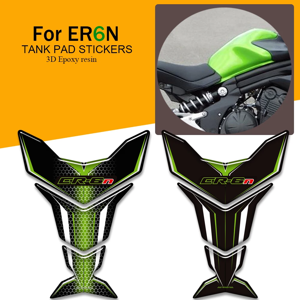 

Emblem Badge Knee Motorcycle Tank Pad Protector Fairing Stickers Decal TankPad For Kawasaki ER6N ER-6N ER 6N