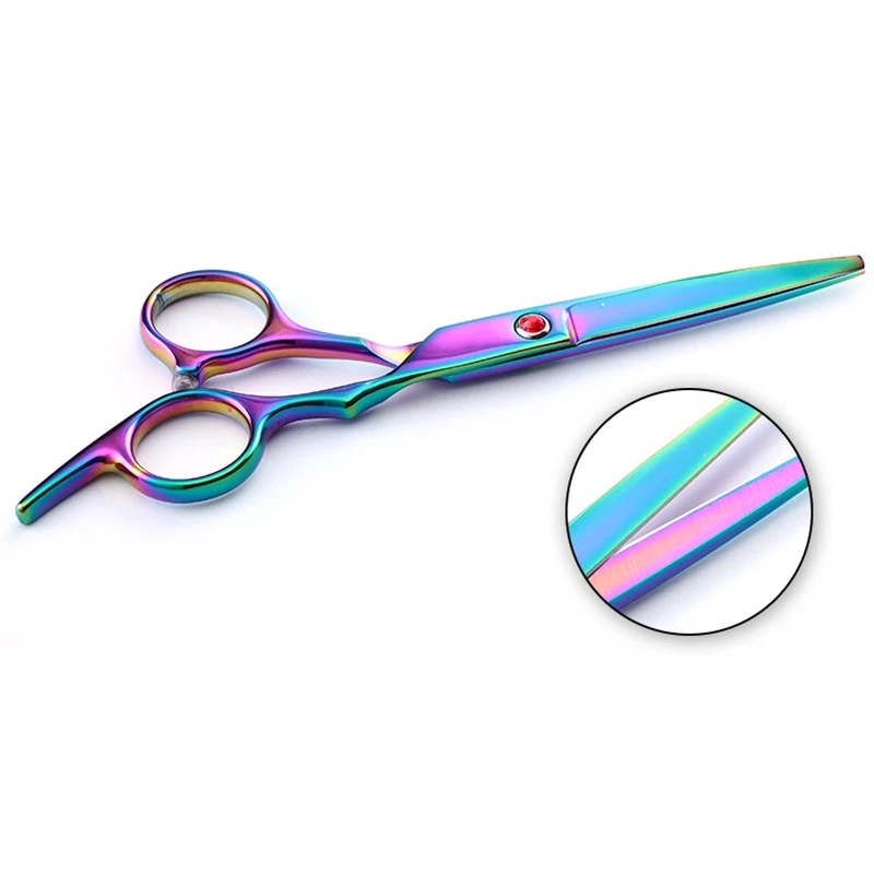 1PC Colorful dog thinning shears 6.0 inch professional dog grooming scissors pet Flat thinning shears