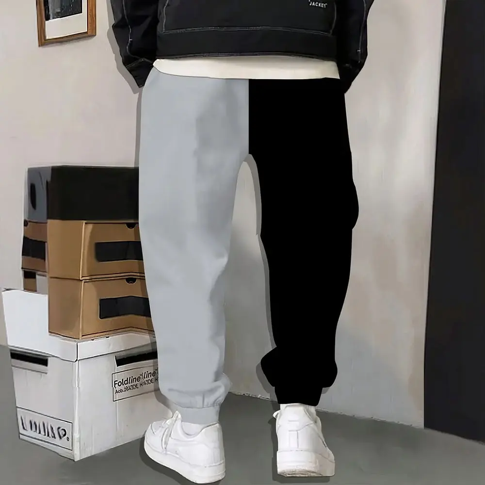 Homens calças esportivas ao ar livre moda borboleta impressão sweatpants homens solto bolso cordão moletom inverno grosso quente moletom