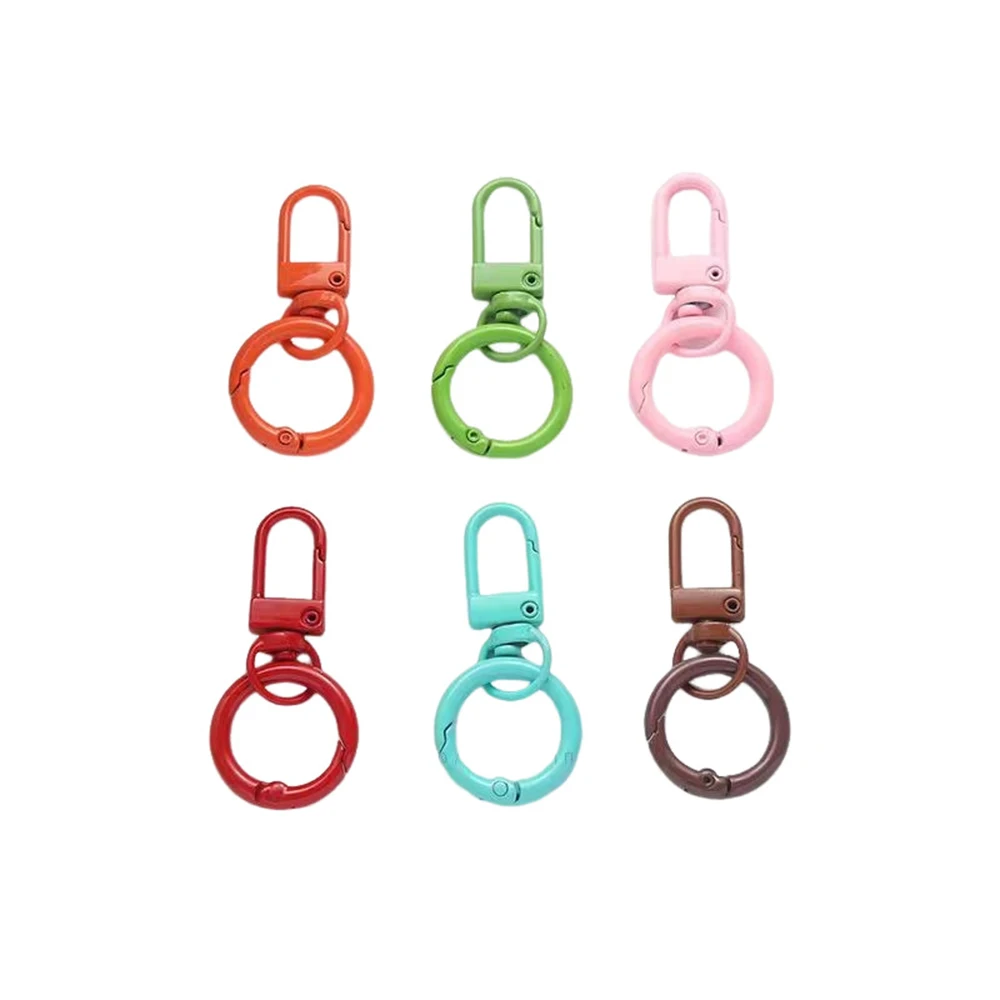 10PCS Colorful Lobster Clasp Hooks Metal Plated Clasps with Coil For DIY Jewelry Making Dog Keychain Bracelet Accessories