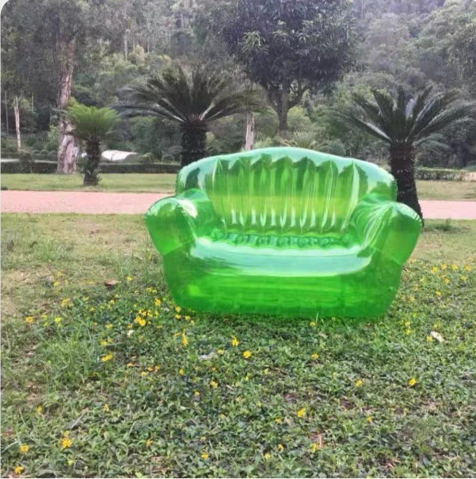 high quality factory custom crystal clear pvc inflatable one-seat air sofa chairs for living room bed room office apartment