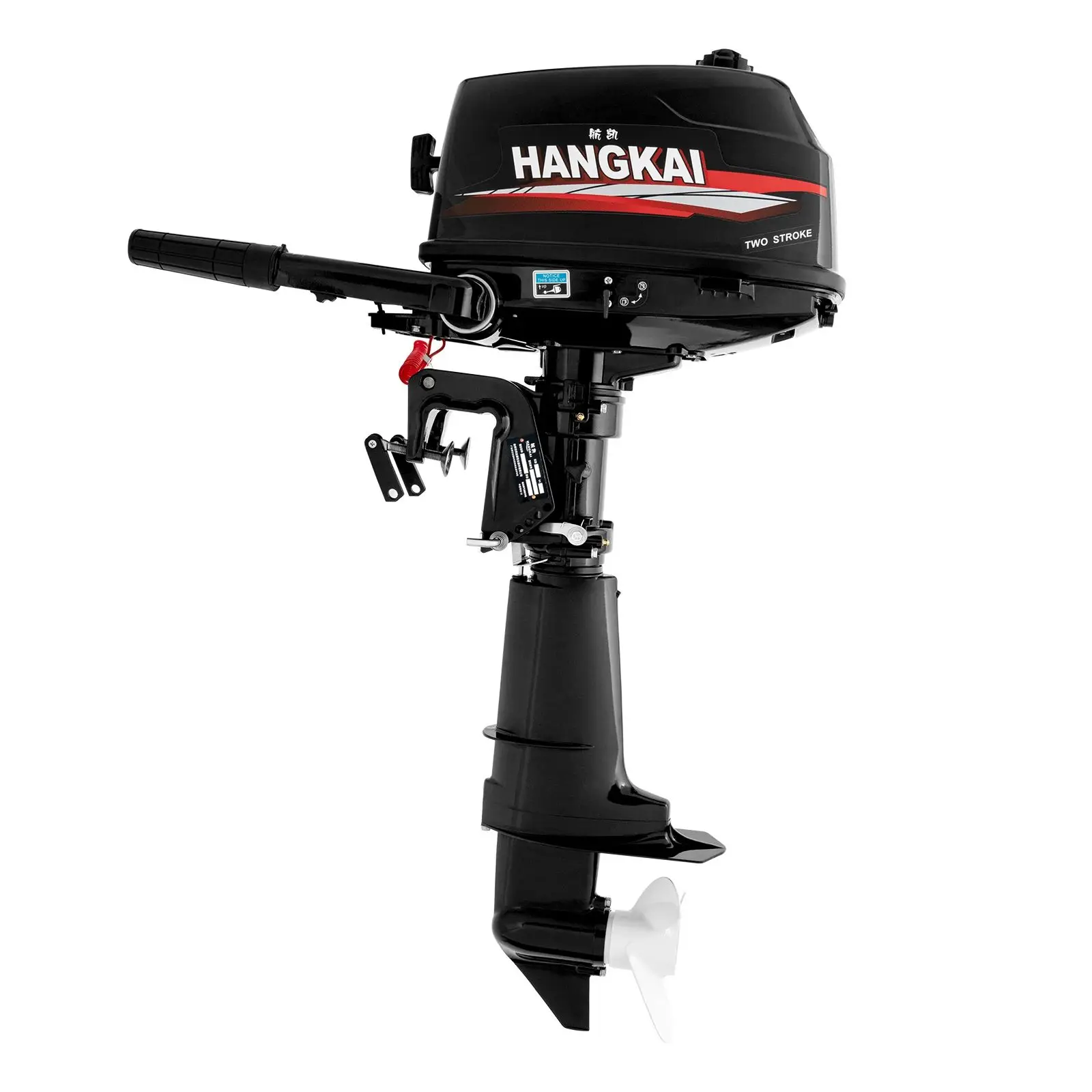 

6HP 2-Stroke Outboard Motor, 102cc Gasoline Engine with F-N-R Gear & Water-cooling System for Inflatable Fishing Boat