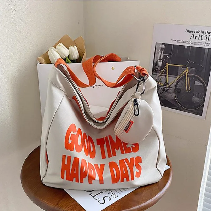 Nylon Crossbody Bags for Girls School Bags Waterproof Canvas Women Handbags Shoulder Bags Large Capacity Messenger Bag Satchels