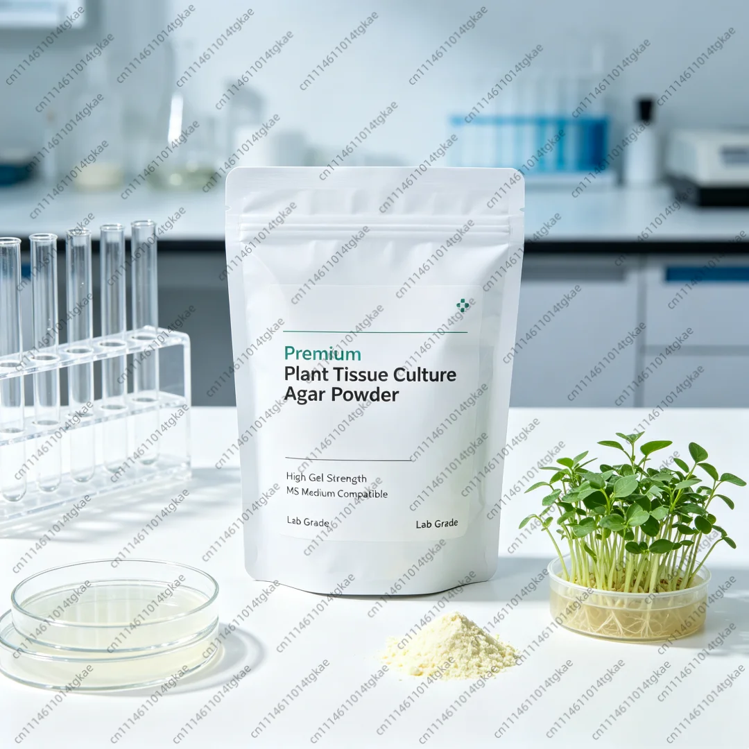 Plant Tissue Culture Agar Powder, High Gel Strength Agar for Ornamental Flower Micropropagation, MS Medium Compatible