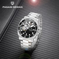 PAGANI DESIGN Men's Automatic watch Mechanical Wrist Stainless Steel Strap Sapphire Crystal Diving 200M Waterproof reloj hombre