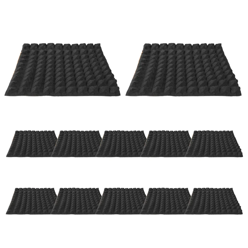 

CGDS-12 Pack Self-Adhesive Sound Proof Foam Panels 2X12x12inch Acoustic Panels With High Density,Pyramid Design Acoustic Foam