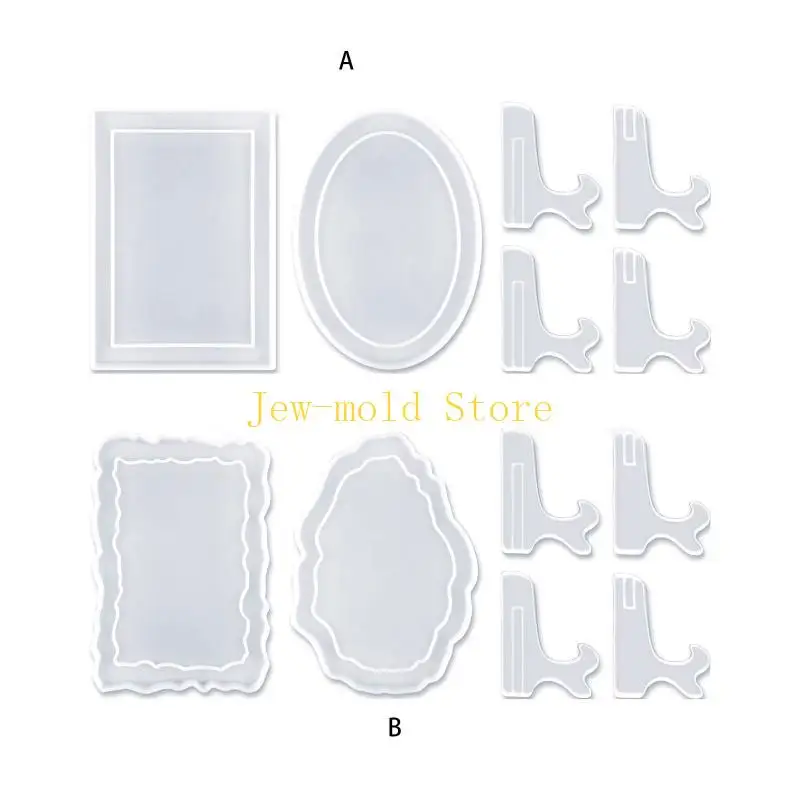 

C71b фоторамка для формы эпоксидной смолы Силиконовая плесень прямоугольник/овальная литья форма для DIY