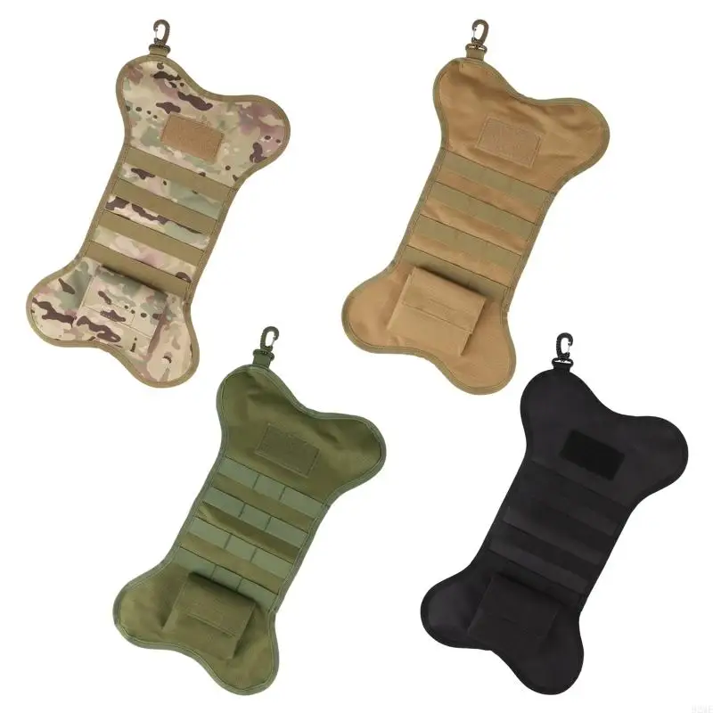 92ME Dog Bone Christmas Stocking Pet Decoration Bag Military Ornament