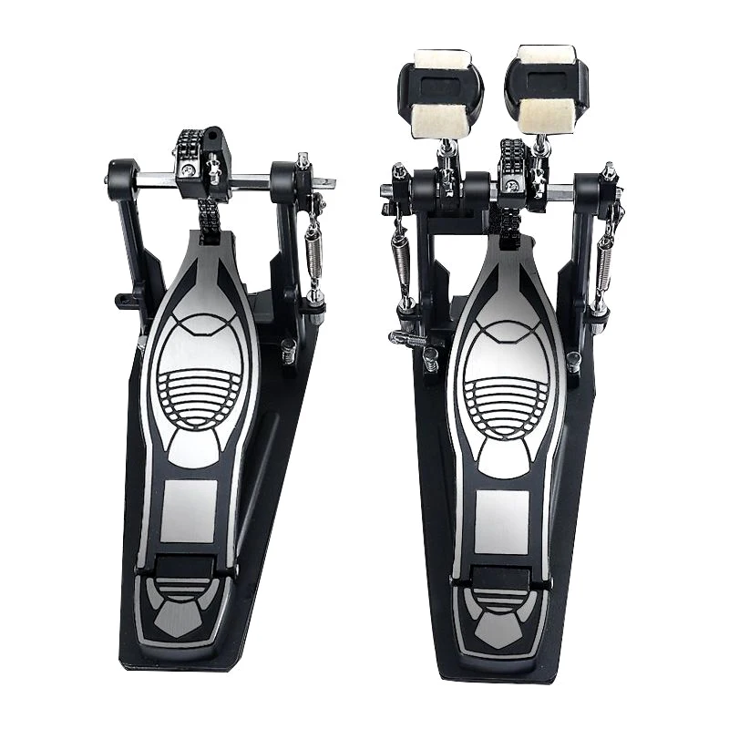 

Adjustable Double Drum Pedal Thickened Metal Jazz Durm Kit Pedal Detachable Pedals Drums Set Accessories Foot Rhythm Practice