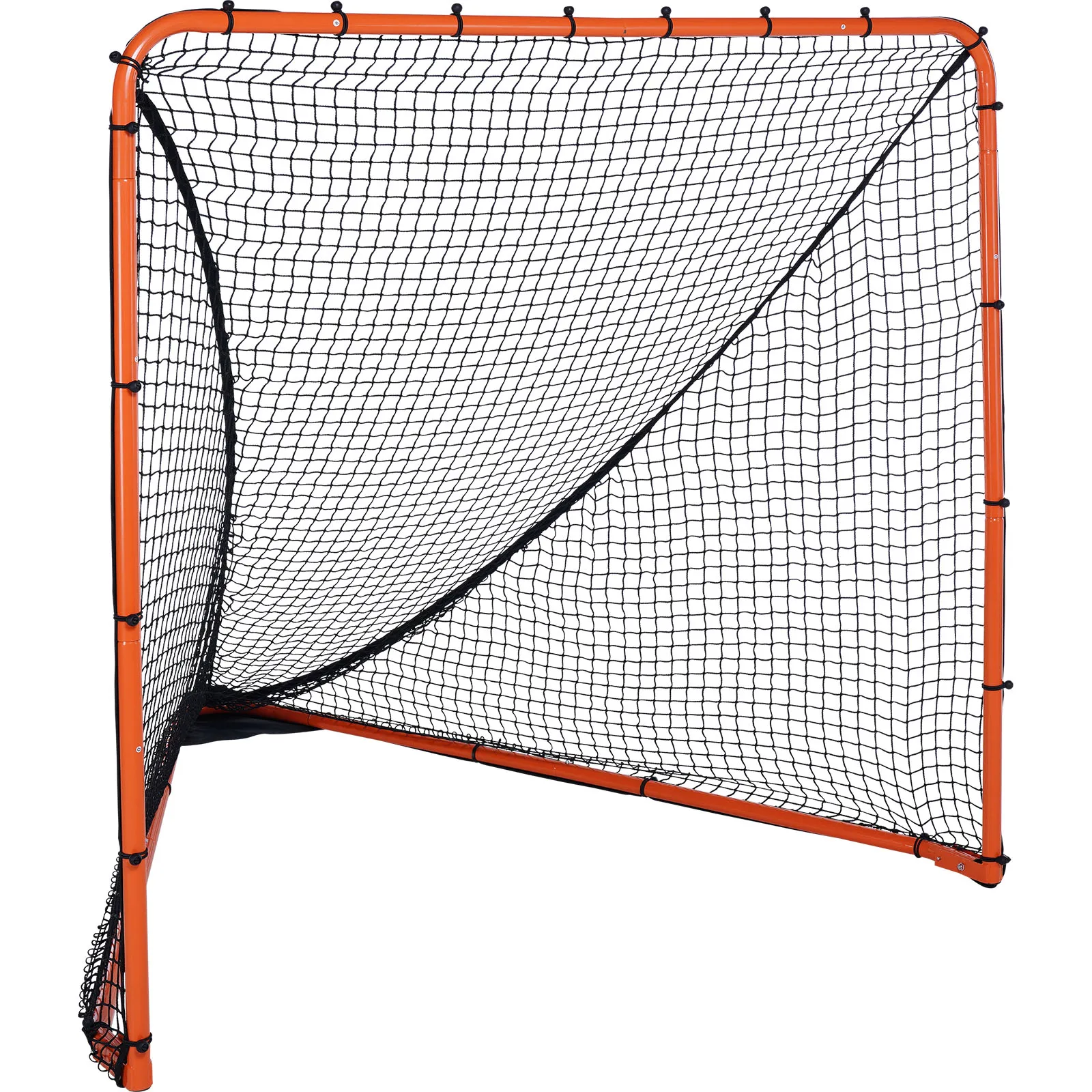 VEVOR 6 x 6 FT Lacrosse Goal Lacrosse Net Folding Portable Backyard Lacrosse Training Equipment Steel Frame Training Net