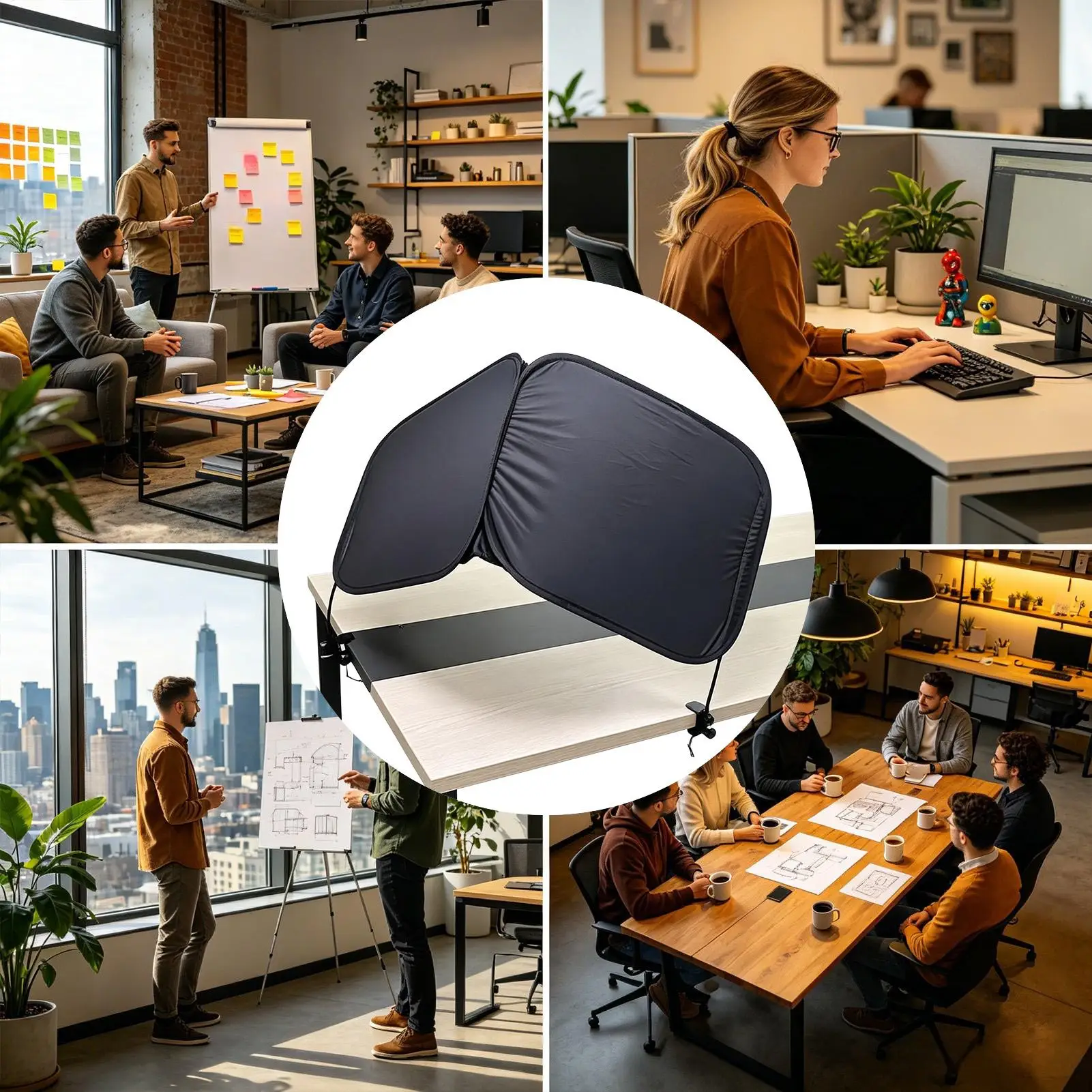 Office Desk Sun Blocker Desktop Overhead Privacy Protection Office Glare Shade For Men Adults Coworkers Colleagues Teachers - view 4