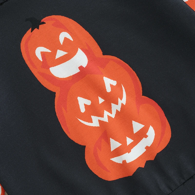 

Children s Halloween Hoodies Long Sleeve Pumpkin Print Loose Sweatshirts Kids Warm Clothing for Fall Festivities