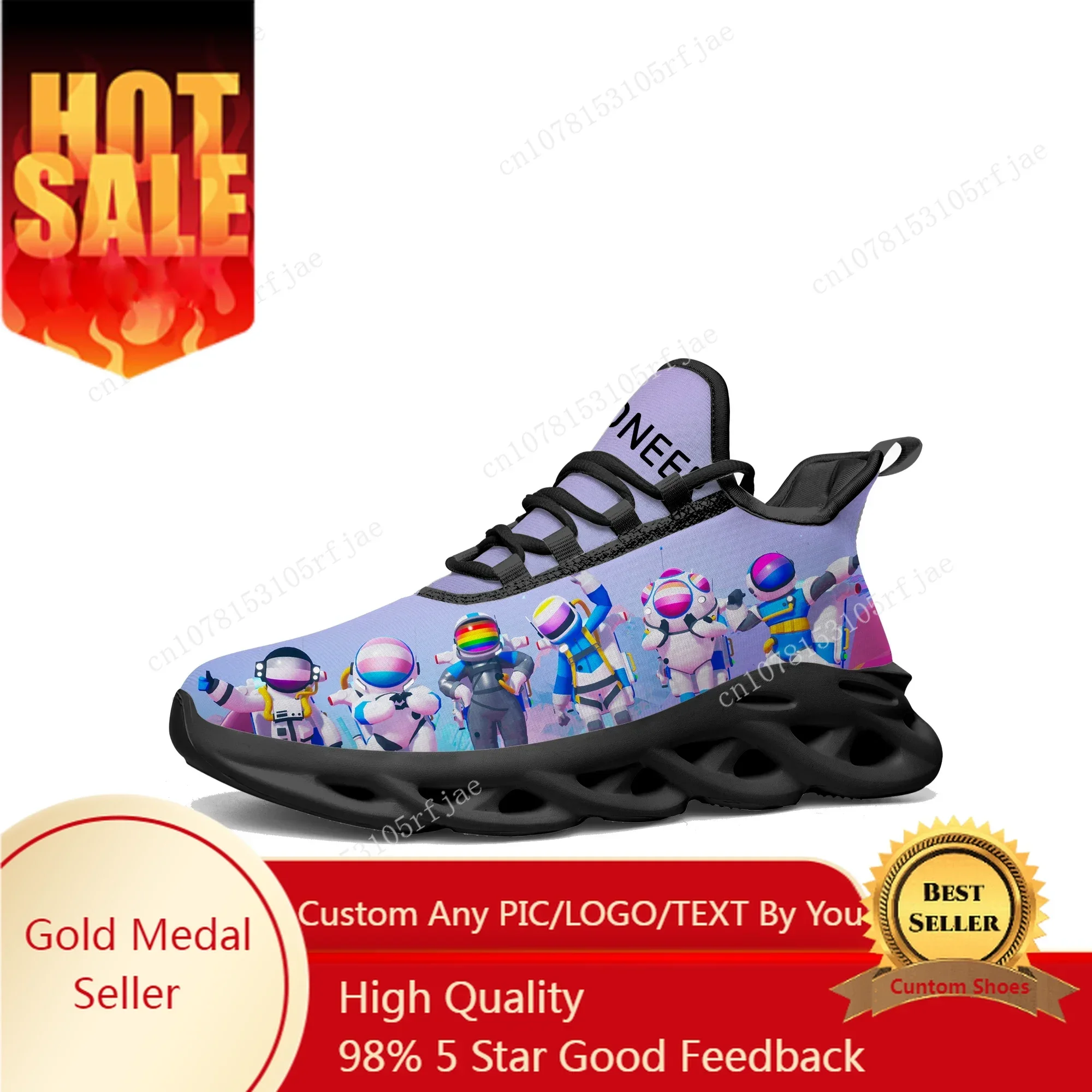 

Astroneer Flats Sneakers Cartoon Game Mens Womens Sports Running Shoes Fashion Tailor Made Lace Up Shoes