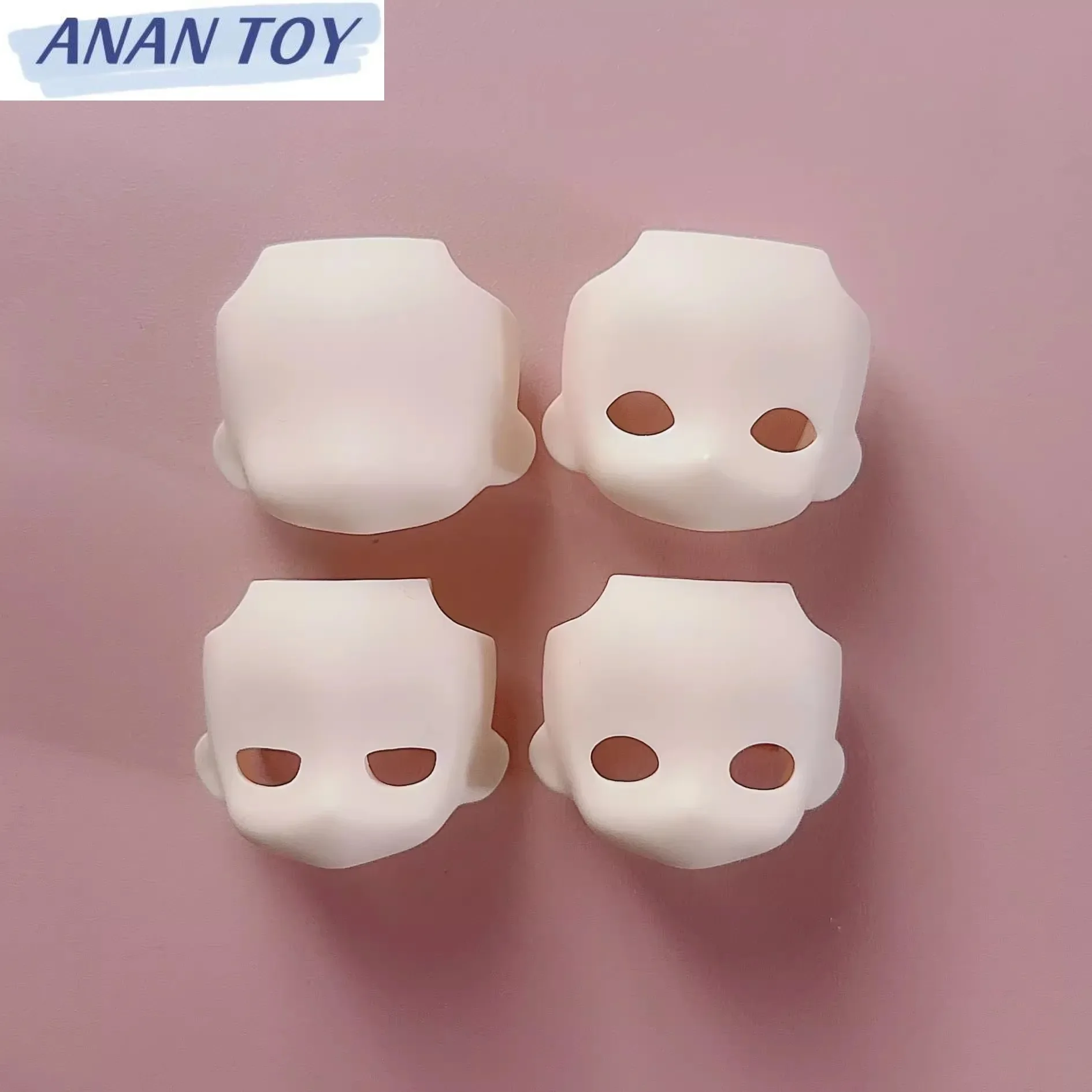 

Ob11 Ob22 Blank Face Replacement Without Makeup 1/12 Bjd Face Open Eyelid Milky White Doll Accessories for Anime Game Cosplay