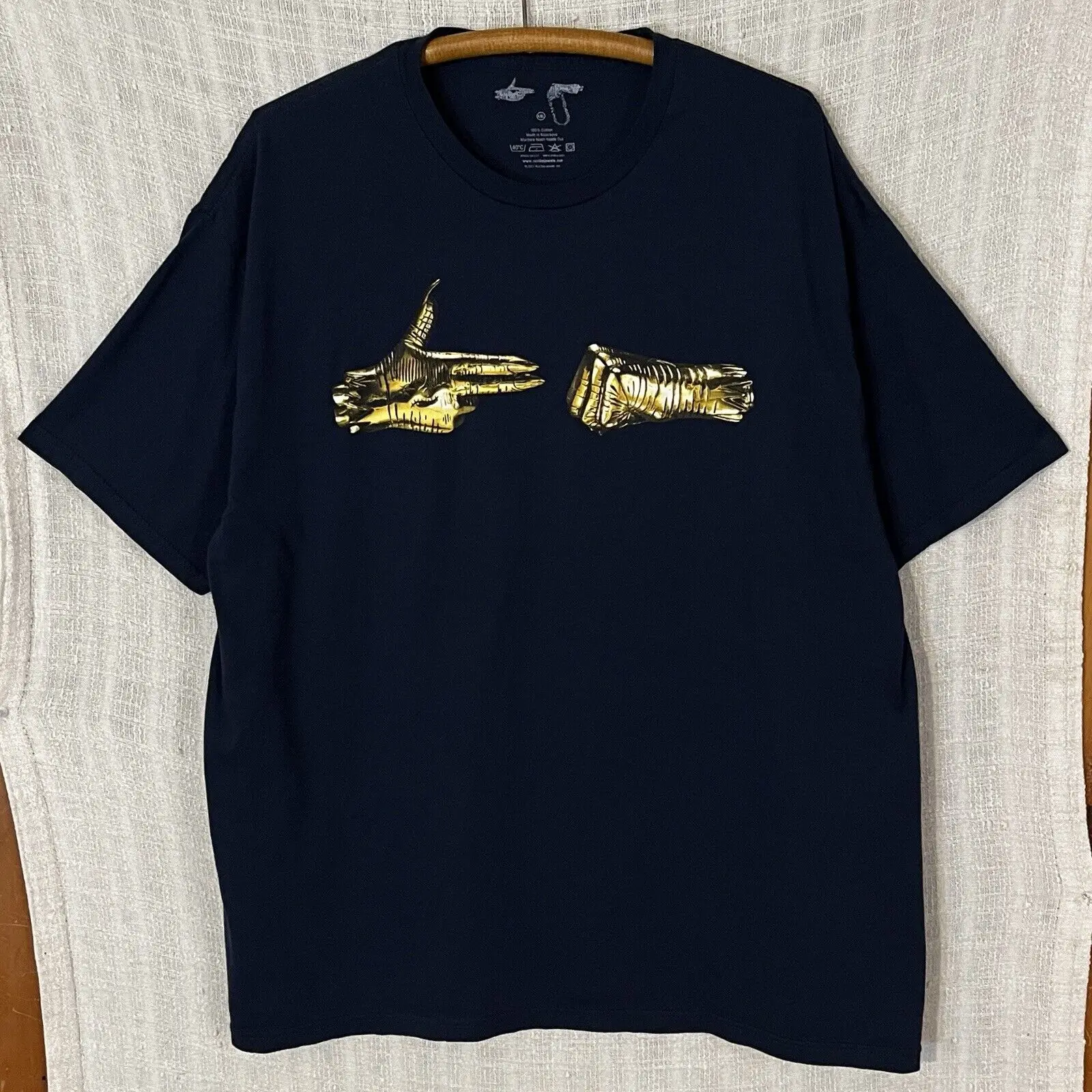 Run The Jewels 3 RTJ3 Album Men's Size XXL 2XL Rap Music Graphic Navy T-Shirt