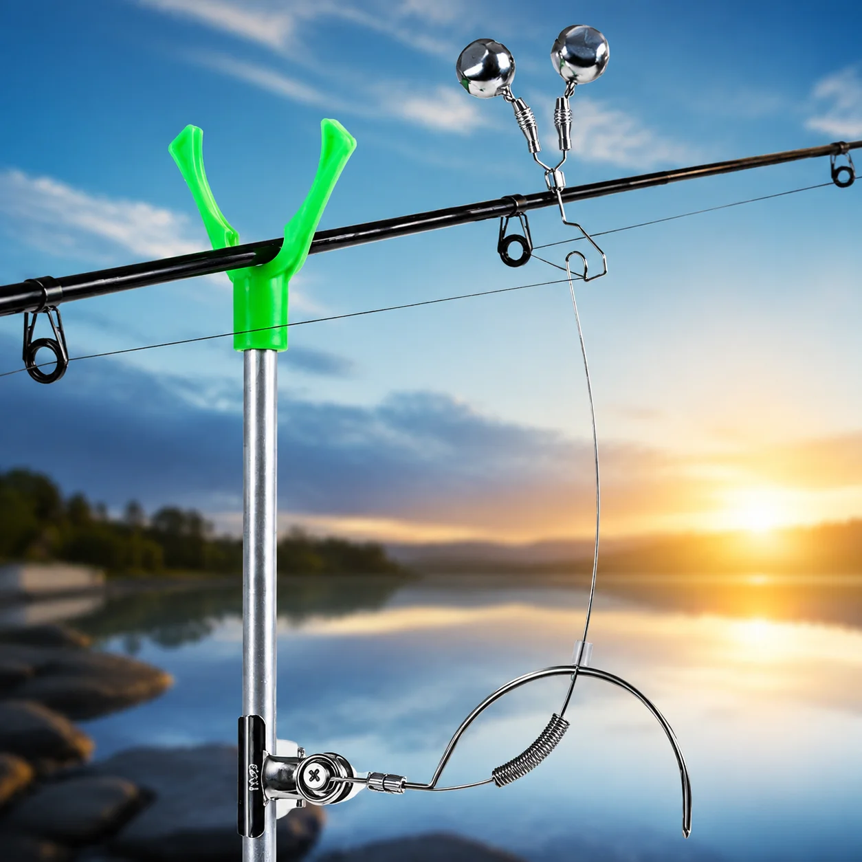 Stainless Steel Fishing Bell Bite Alarm Multi Functional Fishing Rod Bait Alert Indicator Bell For Saltwater Freshwater