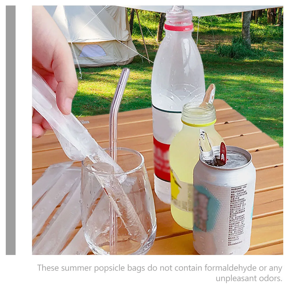 

Ice Candy Bag Combination Popsicle Mold Bags Disposable Ice Popsicle Maker Pe Supplies Clear Pouch