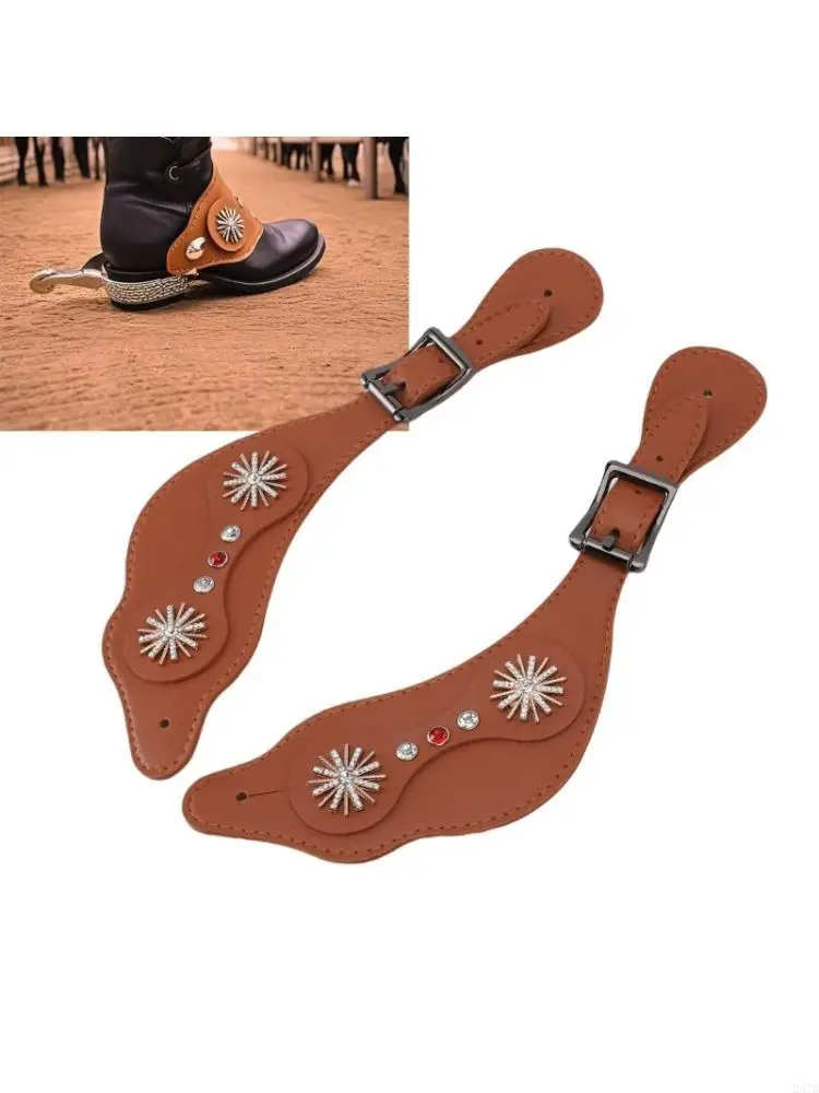 

Vintage Western Flower Boot Good Strap for Horse Riding Equipment Enduring