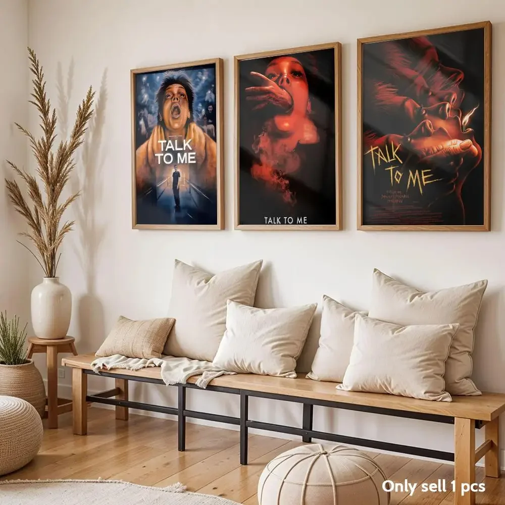 T-Talk To M-Me Thriller Horror Movie Poster Wall Art Print Stickers Suitable for Office Bar Parlor Living Room Home Decor Gift