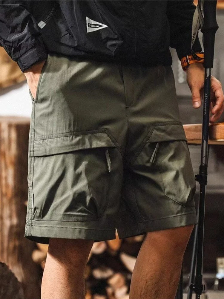 

Oversized Retro Cargo Shorts Men's Lightweight Summer Shorts with Multiple Big Pockets