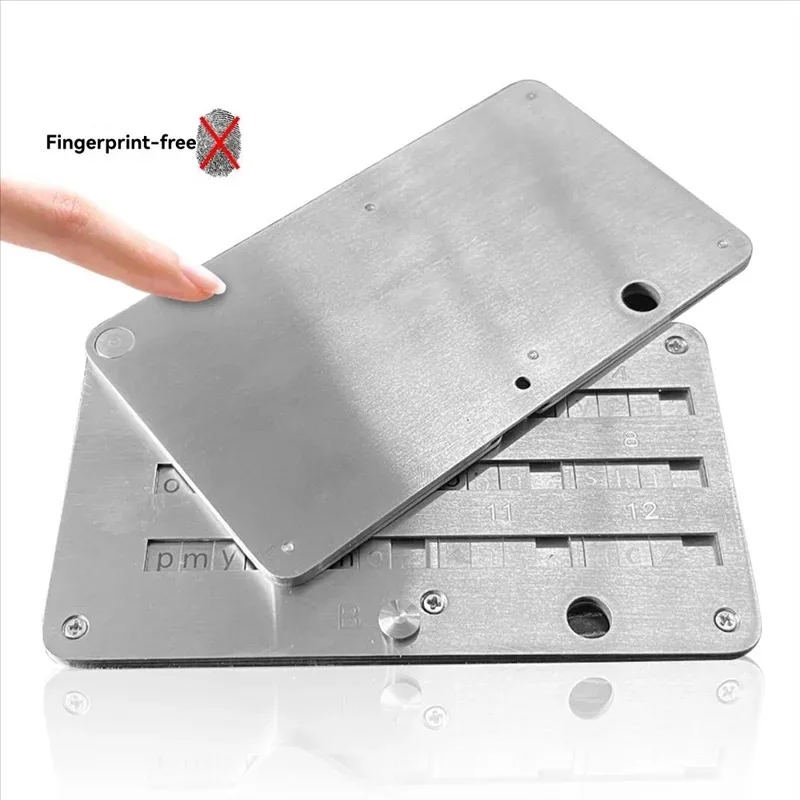 Mechanical Code Record Book Cryptocurrency Seed Phrase Storage Box Stainless Steel Secure Bitcoin Wallet 24 Words For BIP39