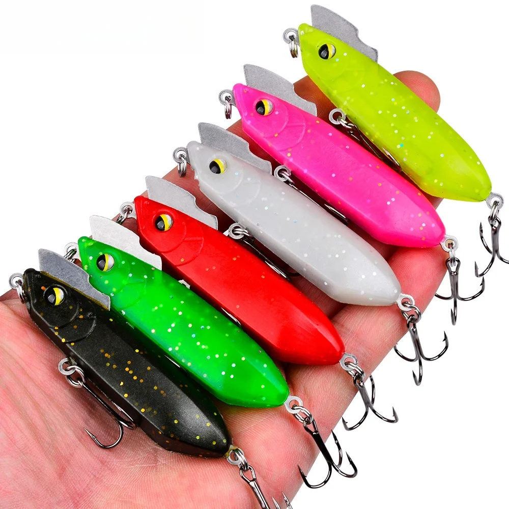 1pcs Long-cast Half-Stick Soft Rubber Vibrating Sinker-Type Slow-Sinking Pencil Lure Chicken Comb Lure  Artificial Lures