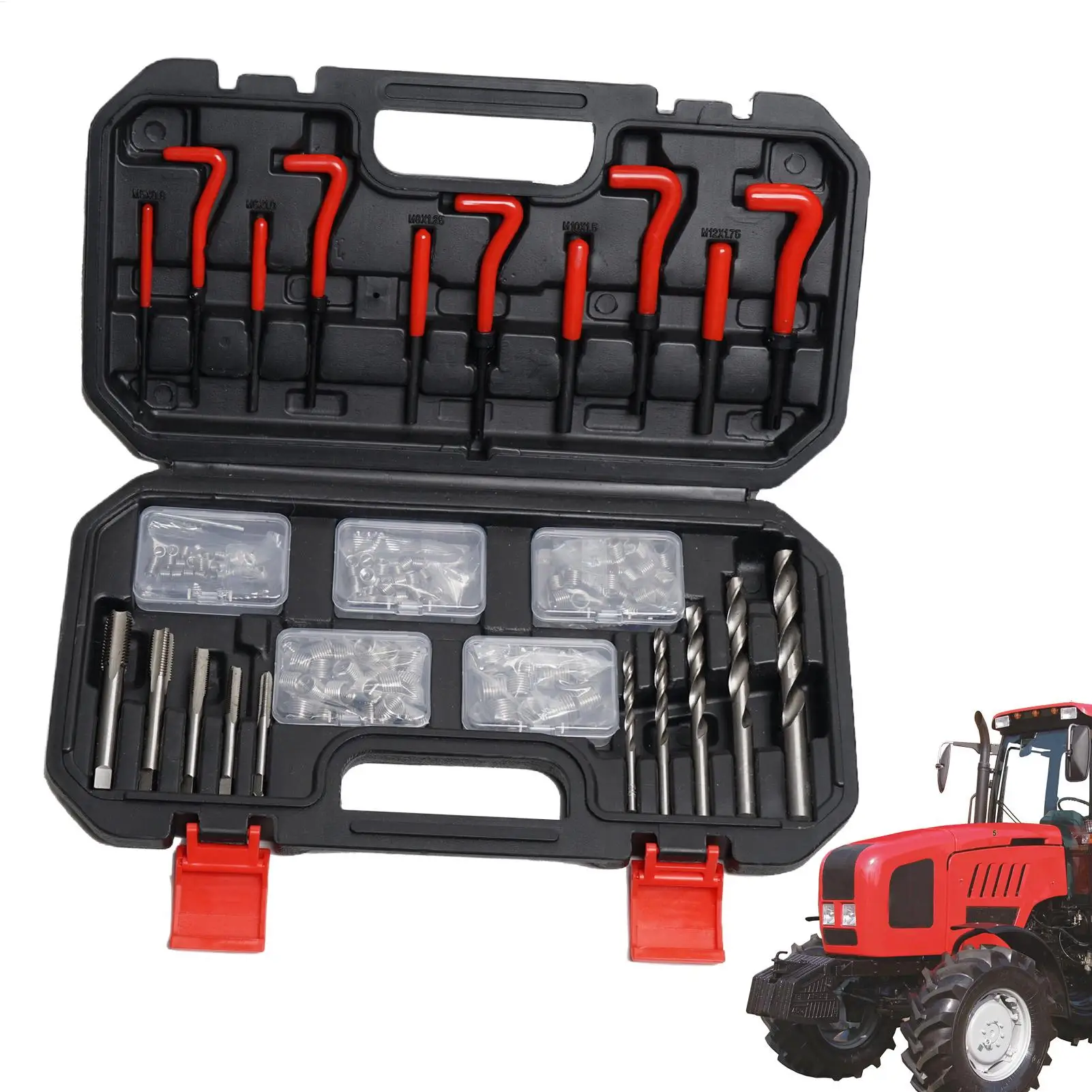 Helicoil Kit Professional High Strength Quick Fix Rethreading Kit for Engine Thread Repair for Industrial Vehicle Machinery