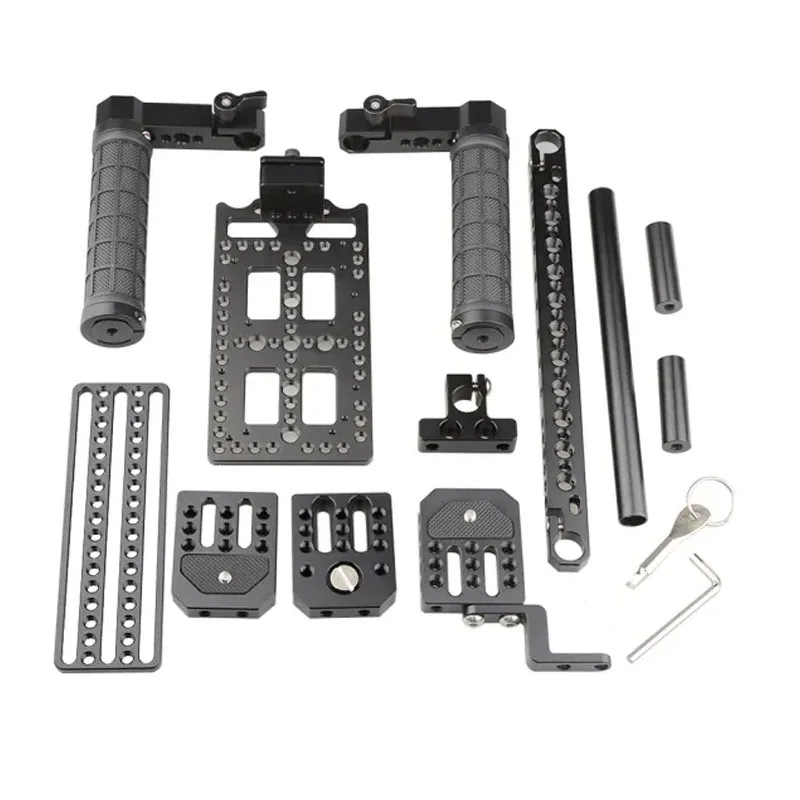 CAMVATE Director's Monitor Cage Kit with Mounting Plate Adjustable With 1/4