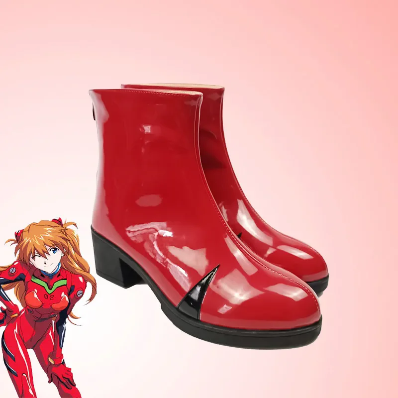 

Обувь для косплея VA Asuka Langley Soryu, красные ботинки, реквизит для косплея на Хэллоуин, обувь Asuka Langley Soryu, изготовленная на заказ