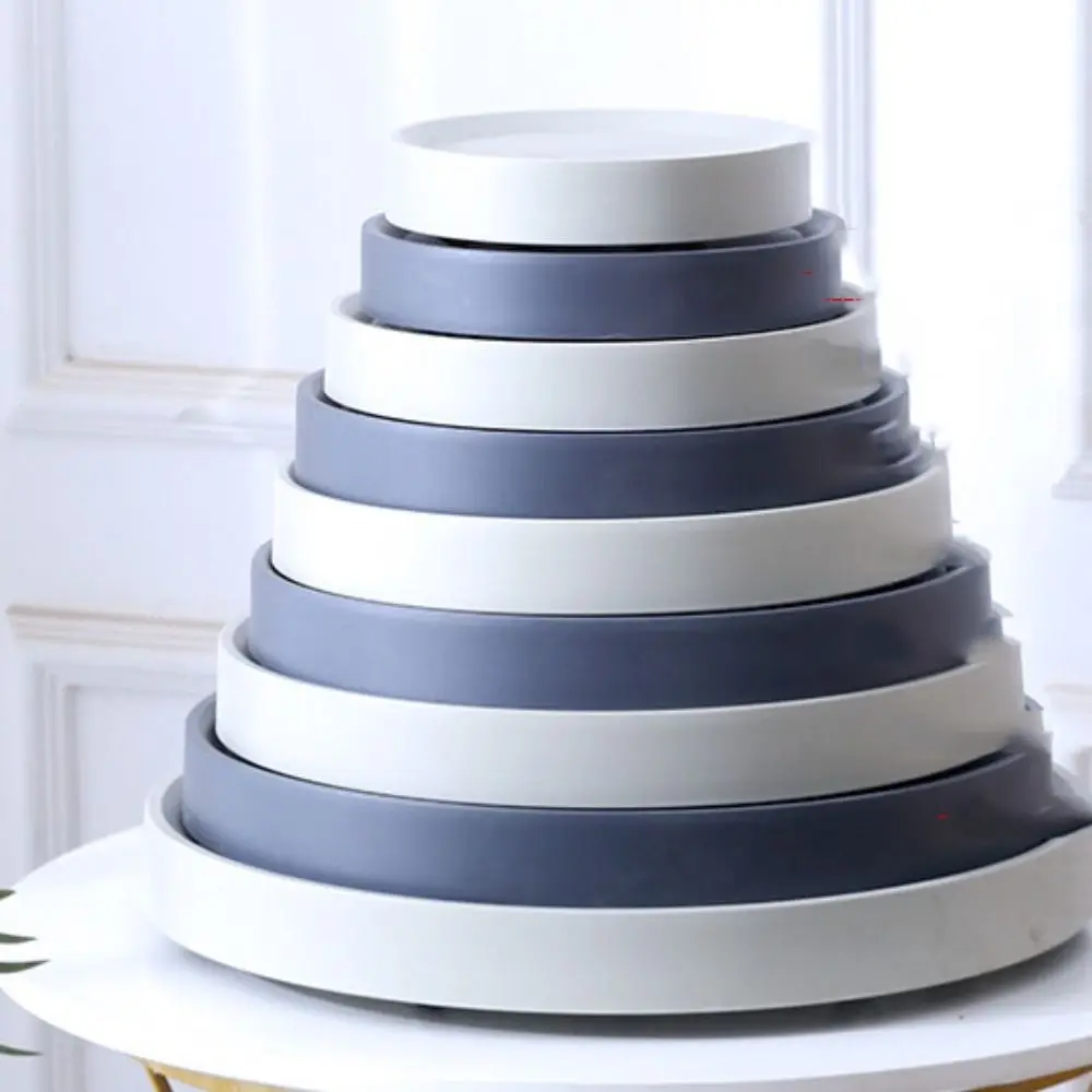 Multi-Function Plastic Flower Pot Tray Thickened Simple Flower Pot Holder with Wheels Creative Storage Rack Living Room