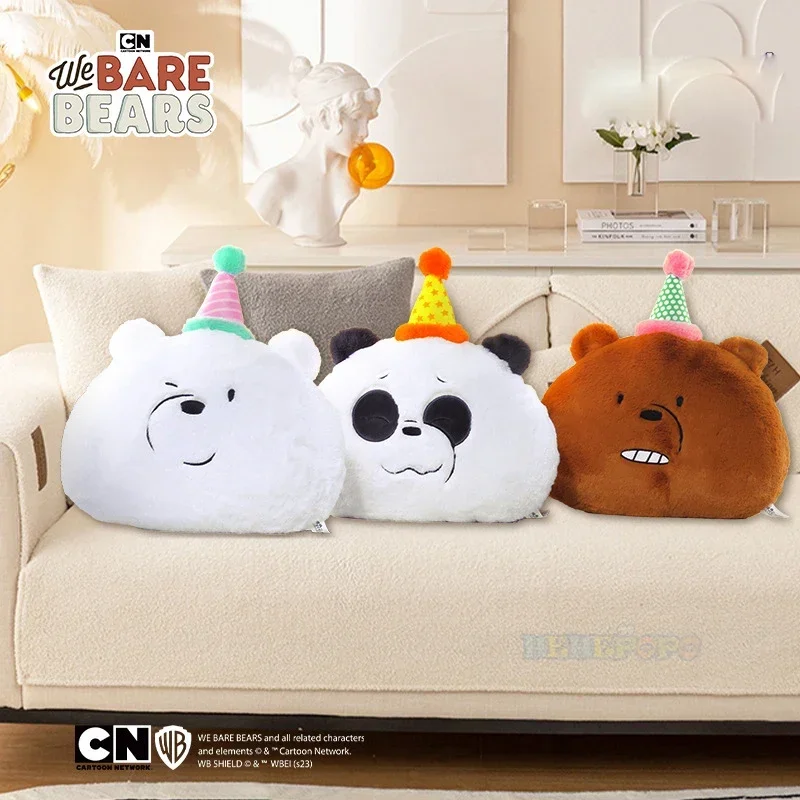 

New 35cm We Bare Bear Nap Cushion Pillow Stuffed Animals & Plush Toy Pillow Cute Cartoon Sleeping Sofa Doll Birthday Gift