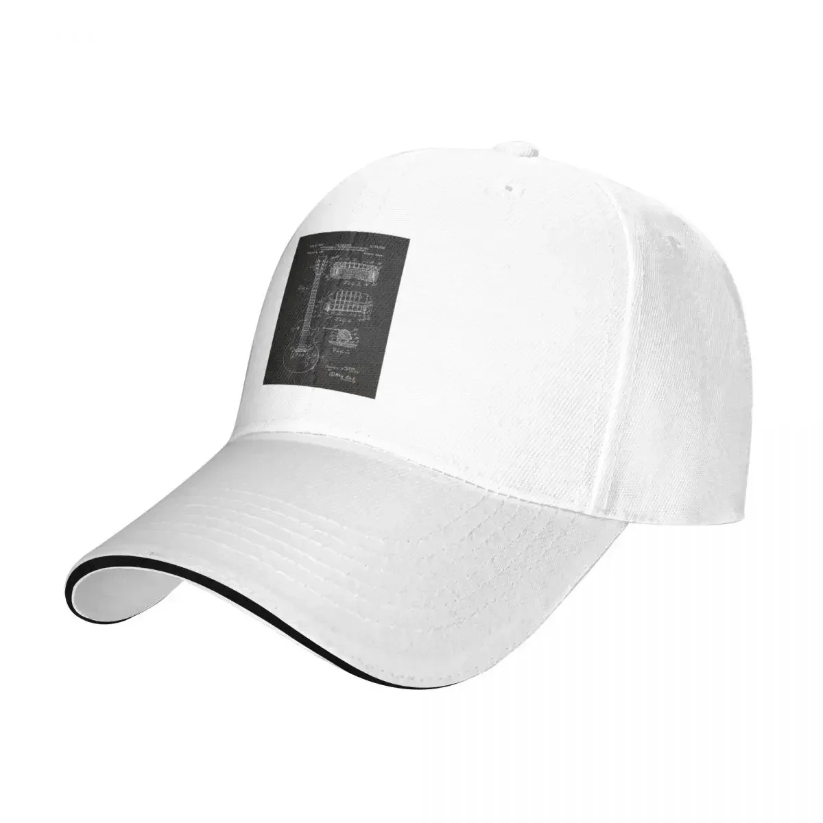 Bass Guitar Rock Music Guitar Gibson Les Paul Patent Baseball Caps Unisex Adjustable Casual Sandwich Hats