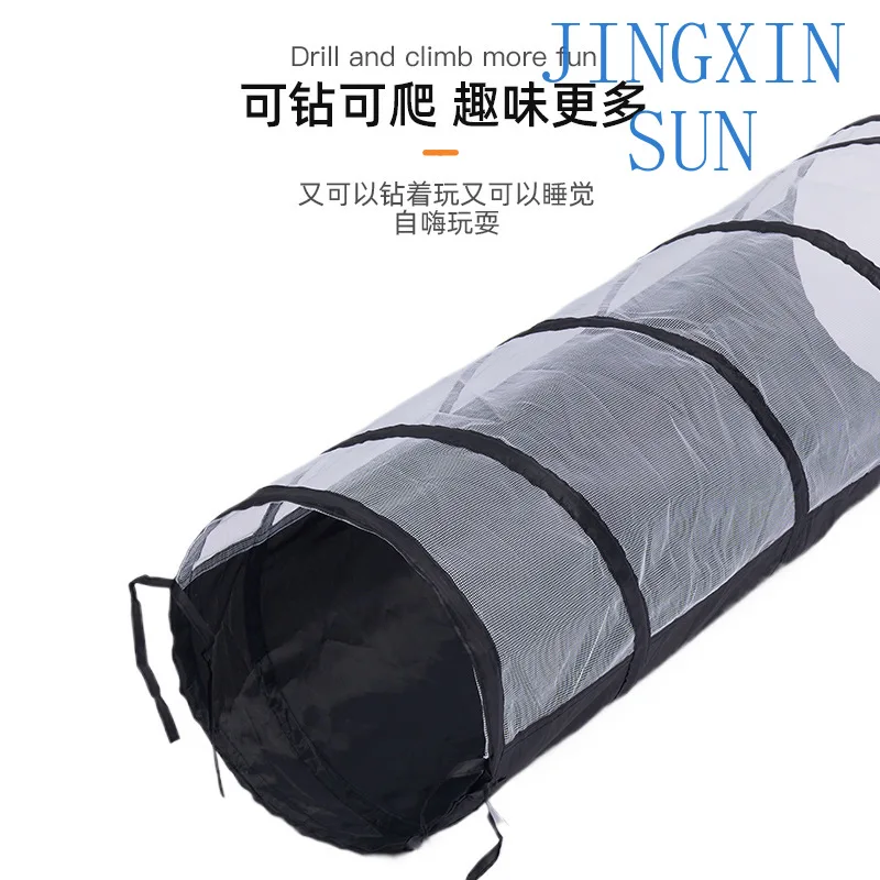 Pop Up Open Pet Cat Enclosure Hexagonal Tent with Tunnel Zipper in Middle Indoor Outdoor Playpen Fence Rabbit Kitten Pet Playpen