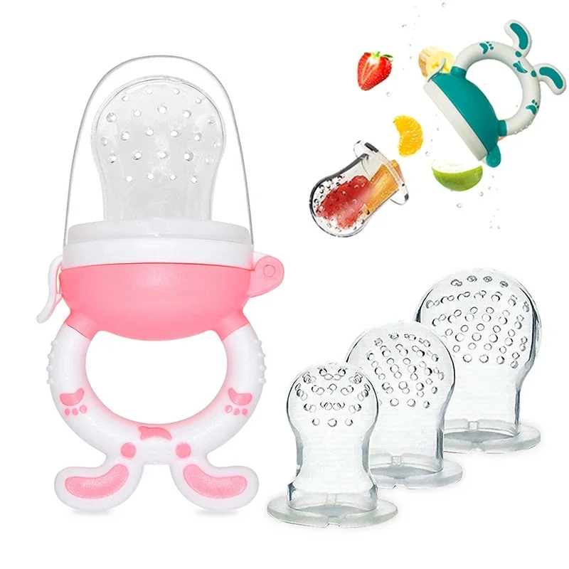 3 In 1 Baby Fruit Feeder Nipple Pacifier Fresh Food Fruit Milk Feeding Bottles Nibbler Learn Feeding Drinking Teething Pacifier