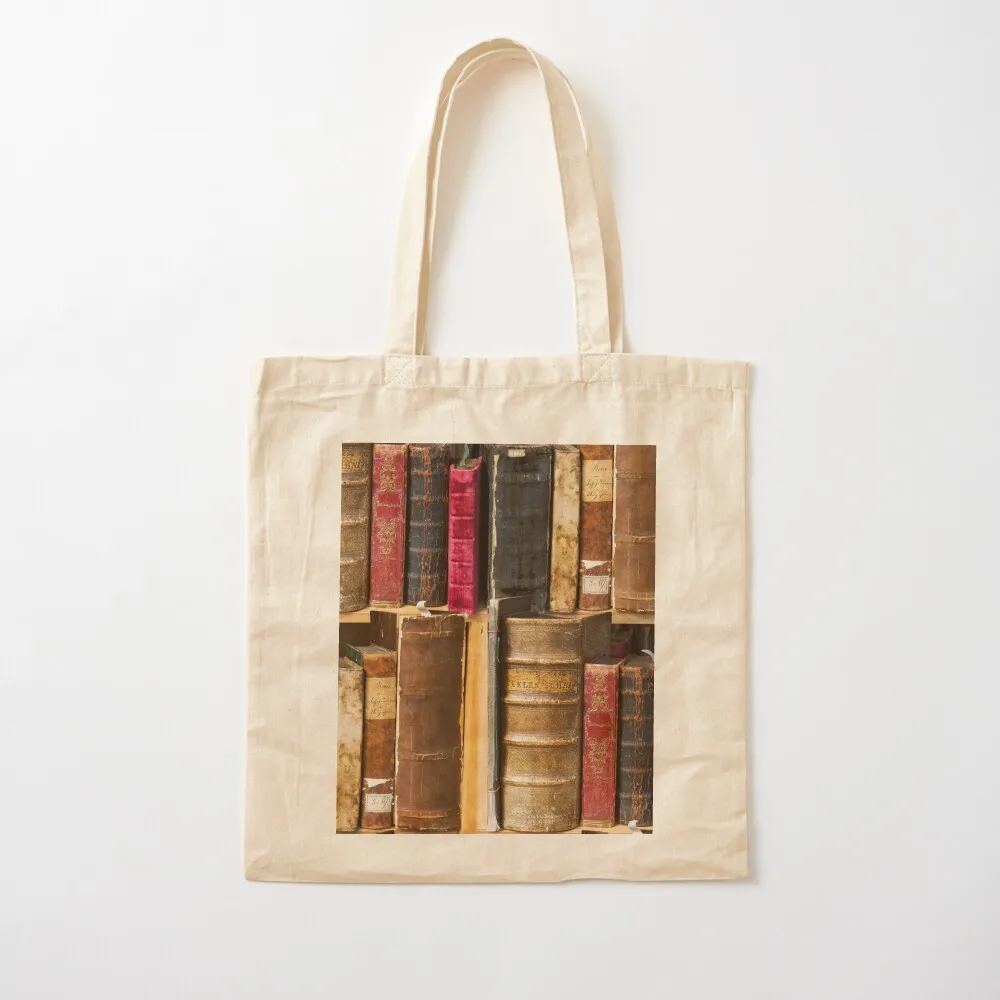 

Bookworm Vintage books in bookshelf Tote Bag Women's shopping bag Shopper bag Canvas Tote