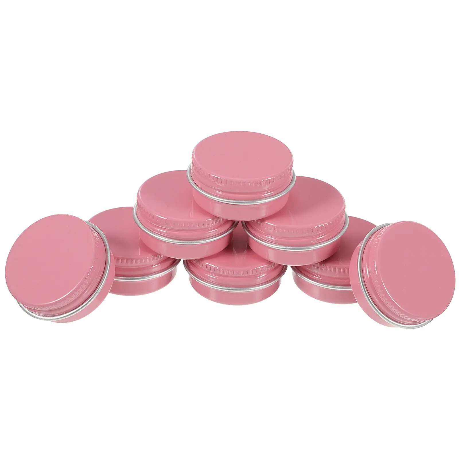 

8Pcs Round Aluminum Tin Jars Empty Lip Balm Containers DIY Cosmetics Cream Making Storage Boxes Waterproof Makeup Sample