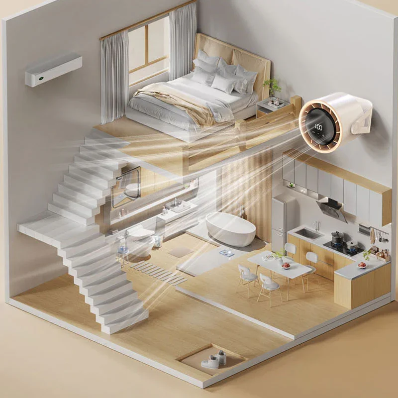 Ventilador elétrico multifuncional, circulador de 100 velocidades, sem fio, portátil, silencioso, para casa, mesa, parede, teto, refrigerador de ar