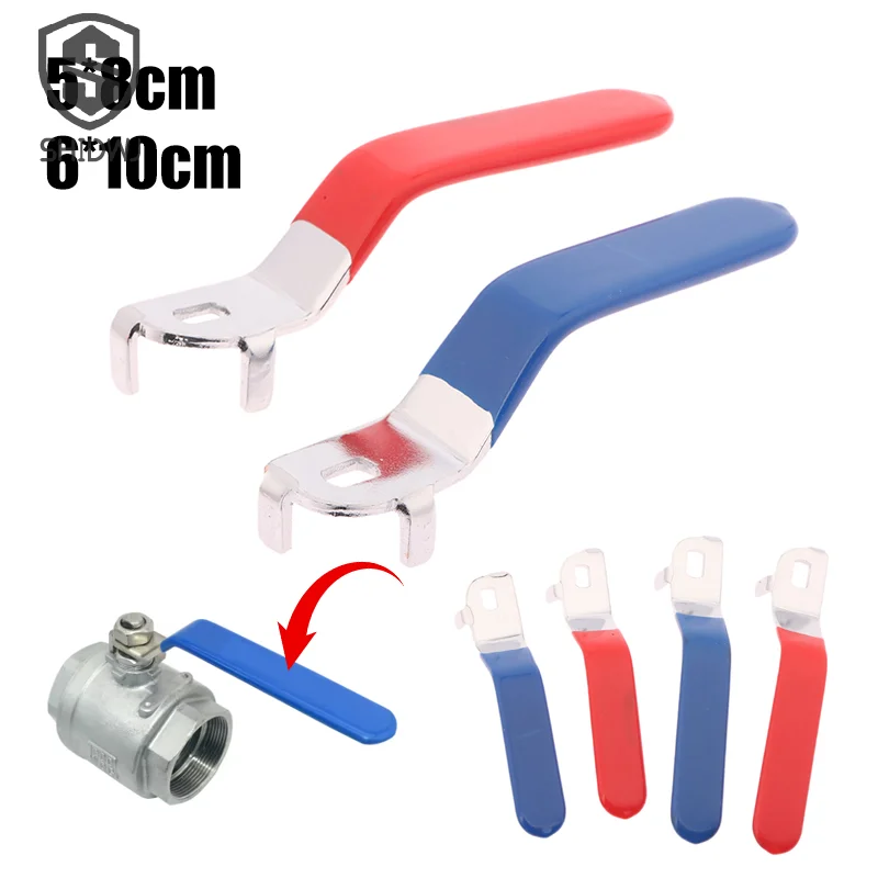 1 Stücke Ventilgriff Hebelgriffe Eisen Verchromt Ersatz Vierteldrehung mit Kunststoffgriff Blau Für DN20 Kugelhahn Großhandel