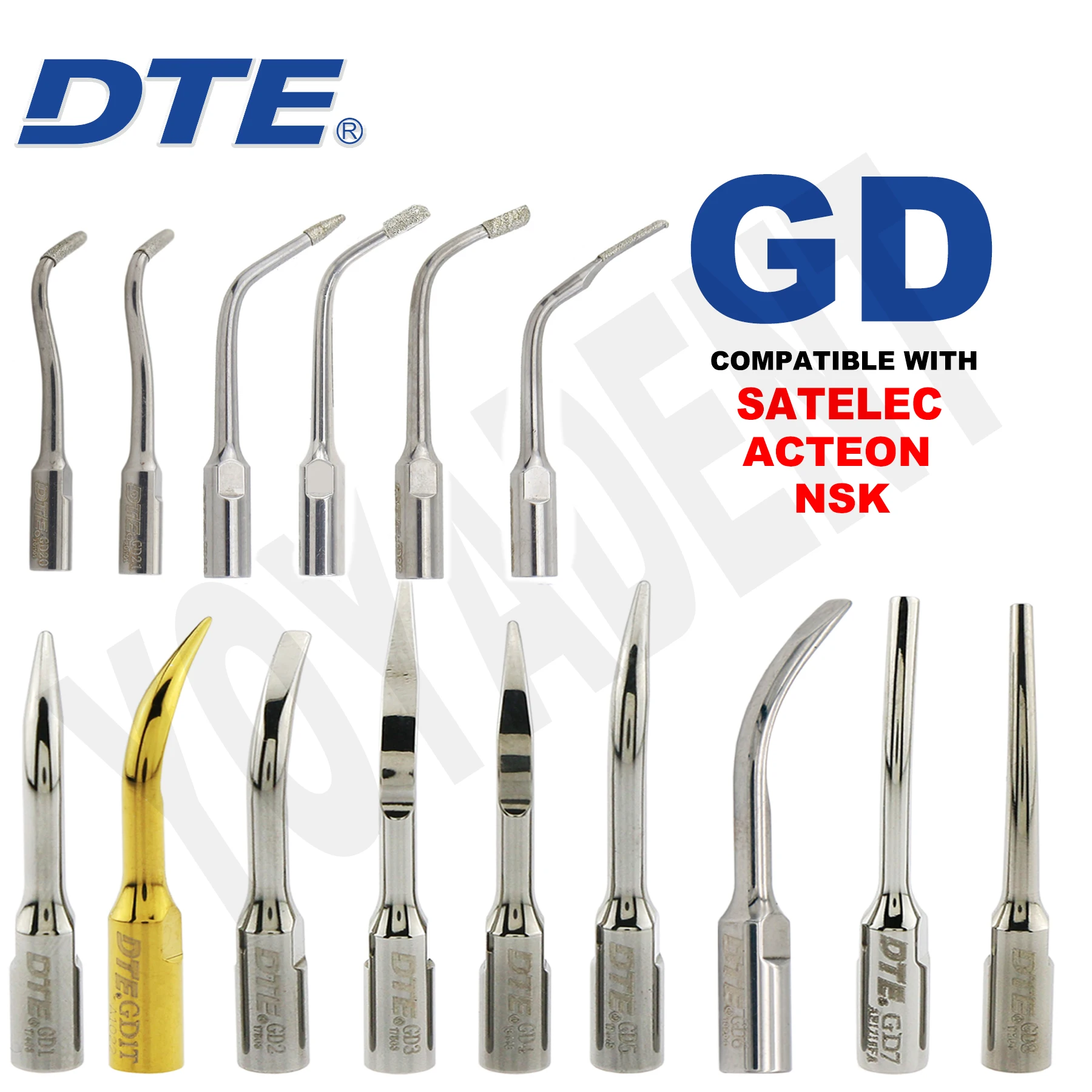 

Woodpecker Tips DTE Dental Ultrasonic Scaling Tip Scaler Tips Cavity Preparation Fit NSK SATELEC ACTEON Scaler Handpiece