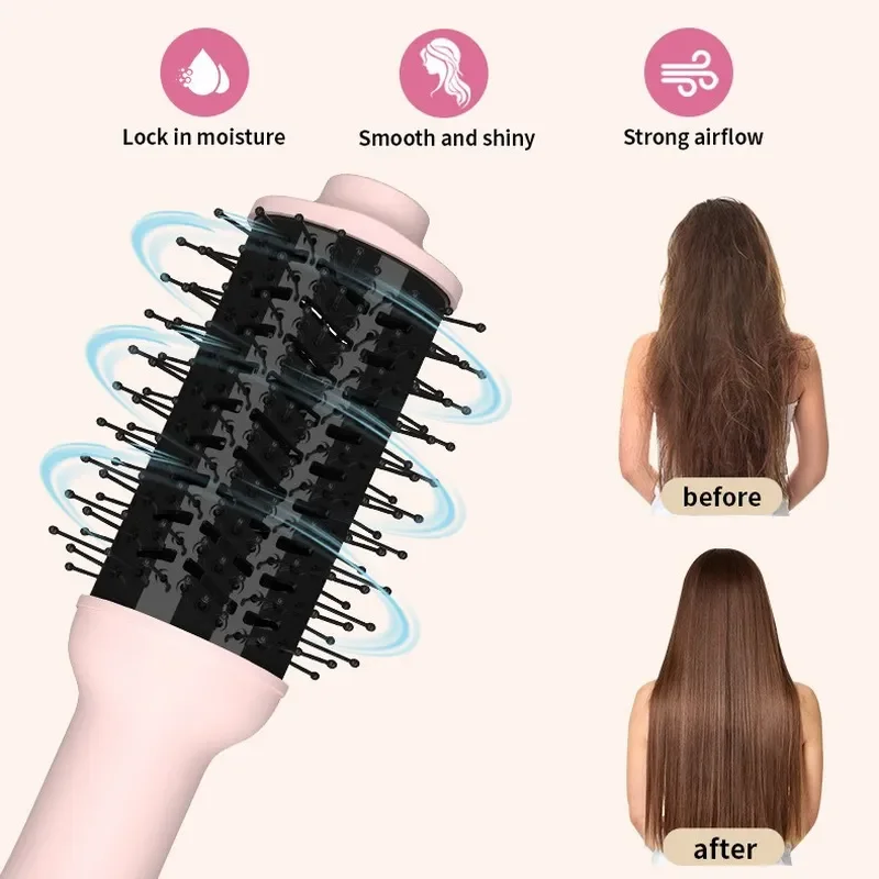 For 2025 New Multi Functional Portable Negative Ion Hot Air Comb Rotating Automatic Hot Air Brush Curling Iron for Home